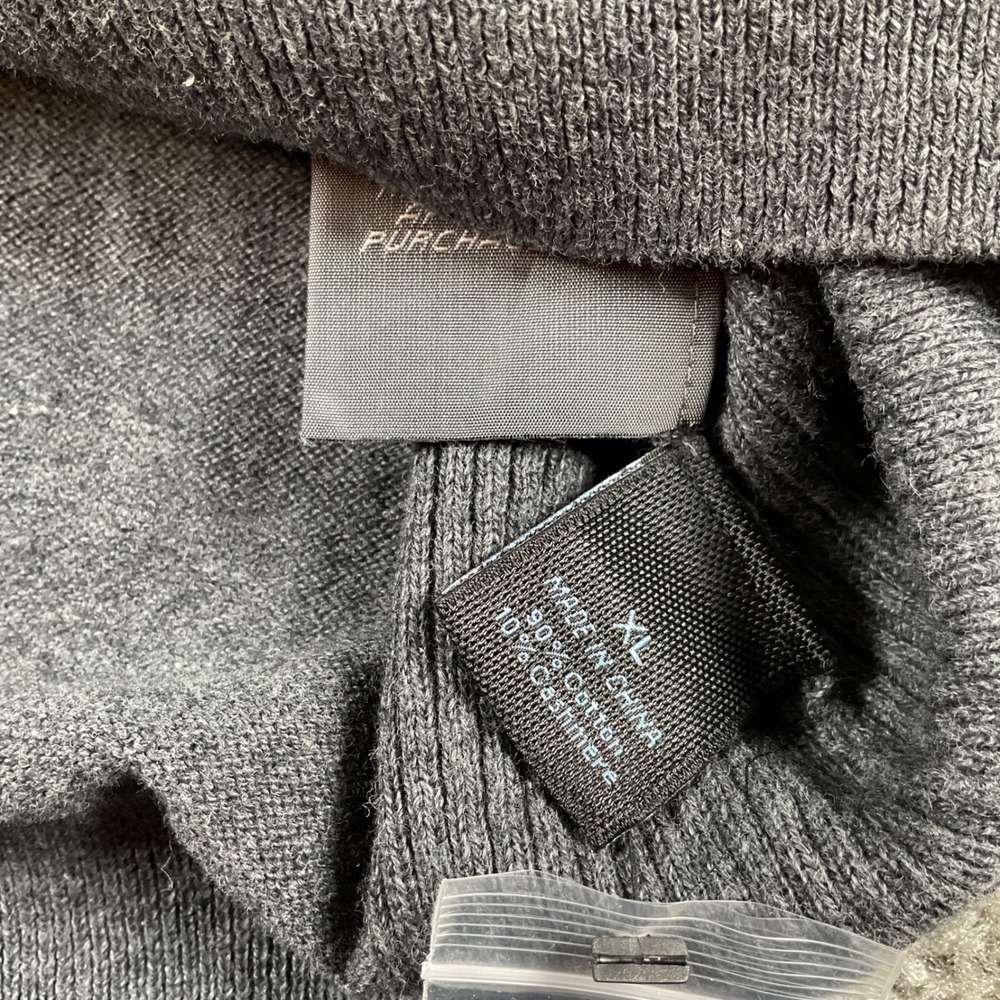 Marc‎ Anthony Mens XL Gray Cotton Cashmere Blend Long Sleeve Sweater NWT - Picture 4 of 7